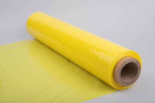Sárga sztreccsfólia kézi csomagoláshoz 500 mm széles