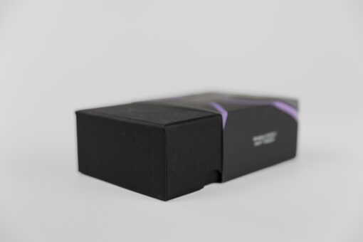 Keményfalú fekete díszdoboz – 78x78x40 mm | 1 db - Image 2