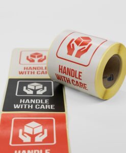 "Handle with care" matrica - TEKERCSBEN 200 db