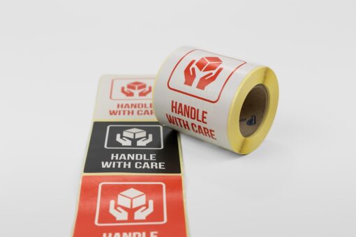 "Handle with care" matrica - TEKERCSBEN 200 db