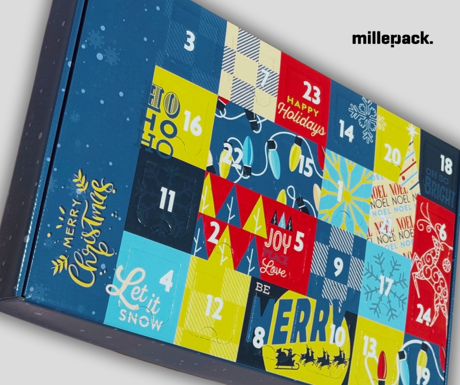 Kék alapon adventi naptár millerpack.hu