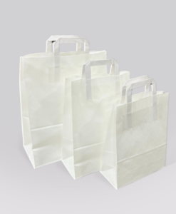 Papírtáska 220x100x280 mm méretben - FEHÉR | 250 db