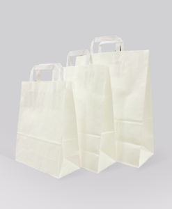 Papírtáska 240x120x340 mm méretben - FEHÉR | 50 db