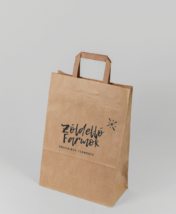 Nyomtatott barna papírtáska